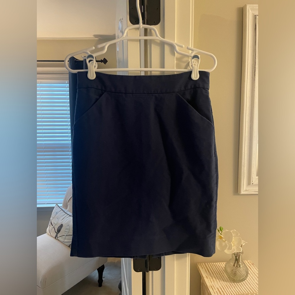 J. Crew Navy Pencil Skirt - Size 4